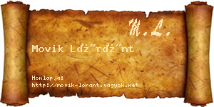 Movik Lóránt névjegykártya